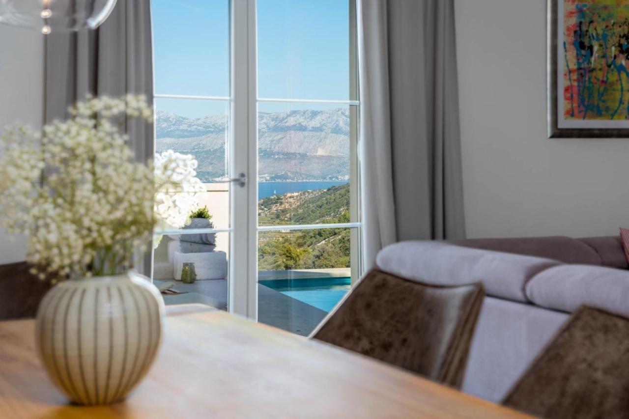 פוסטיר New Villa Ani! Traditional And Luxurious 4-Bedroom Villa With Heated Pool And Sea Views מראה חיצוני תמונה